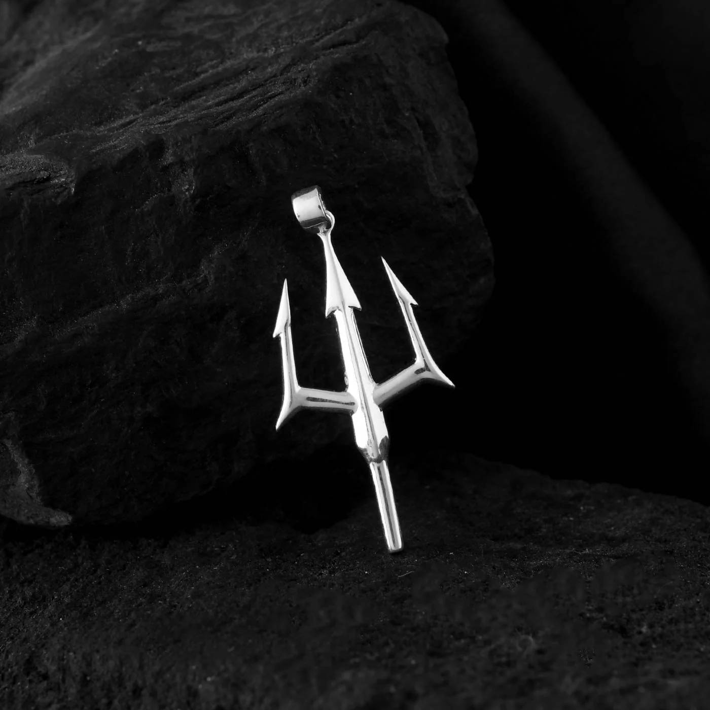 Shiv Ji Trident Silver Pandent + Sports Watch (Combo)