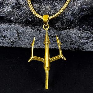 Shiv Ji Trident Golden Pandent + Sports Watch (Combo)