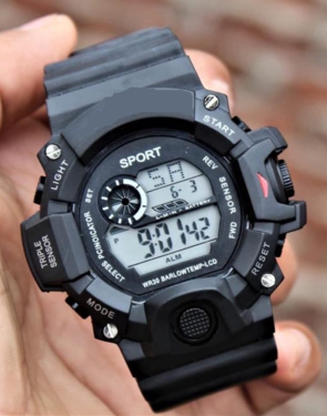 Hanuman Ji With Gadda Silver Pandent + Sports Watch (Combo)