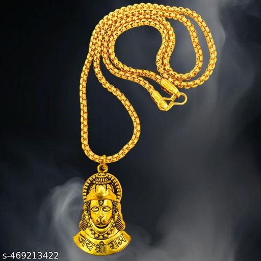 Hanuman Ji Locket Gold Plated + Sports Watch (Combo)