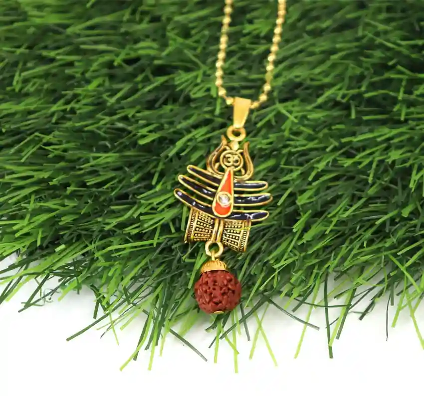 Lord Bholenath Om Tripund Rudraksha Pendant + Sports Watch (Combo)