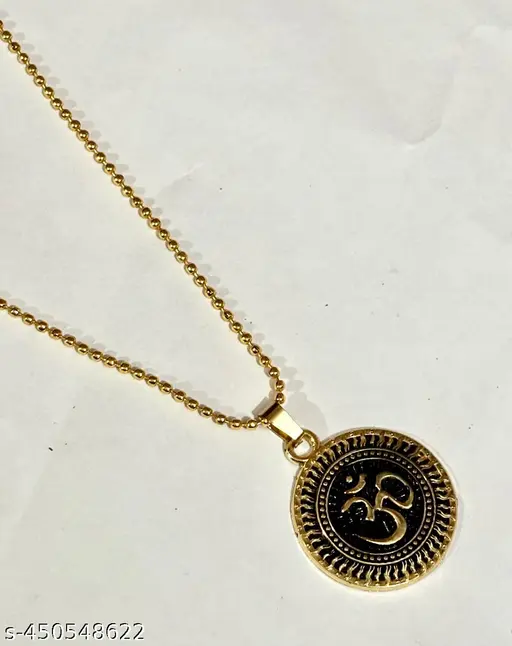 OM Necklace Gold Plated